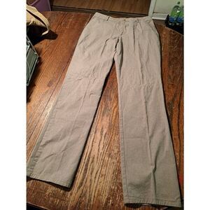 Size 10 Lee Long Relaxed Fit Straight Leg Brown Cotton Casual Pants